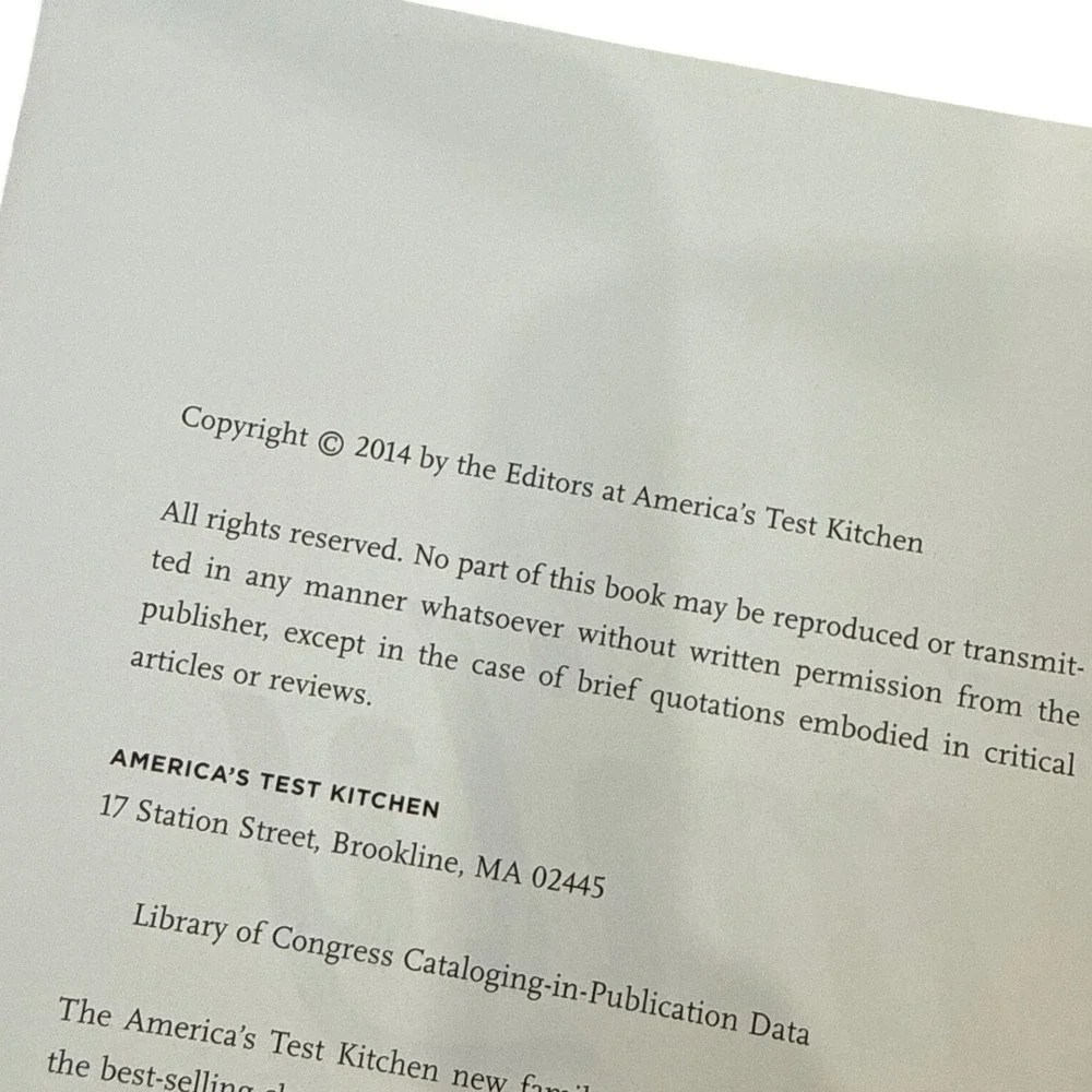 America's Test Kitchen‎ The New Family Cookbook Hardback 2014